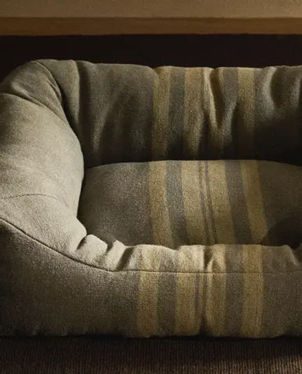 ZARA HOME КОВРИК ДЛЯ ДОМАШНИХ ЖИВОТНЫХ В ПОЛОСКУ, ЗЕЛЕНЫЙ