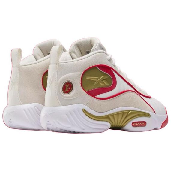 Reebok Answer Винтажные баскетбольные кроссовки MID Топ Белый и красный Унисекс