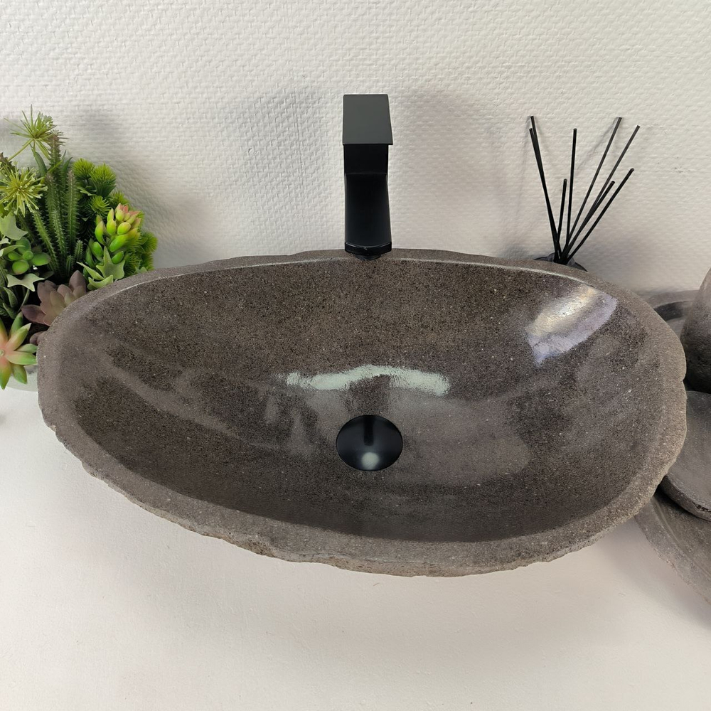 Раковина из речного камня RS-64884 50*37*16 0857