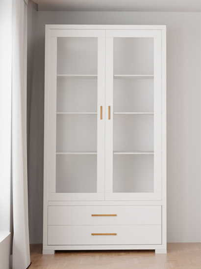 Шкаф витрина Мэдисон со стеклом, из МДФ, белая