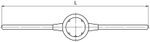 DH207 Вороток-держатель для плашек круглых ручных Ф20x7 мм