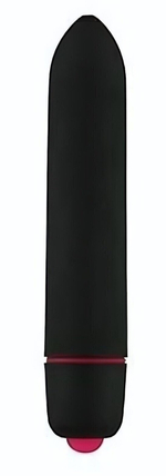 Черная компактная вибропуля Univibe - 9 см. (Цвет: черный)