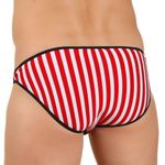 Мужские трусы слипы черные с красно-белым Cosmos Colors  SC20_RBB