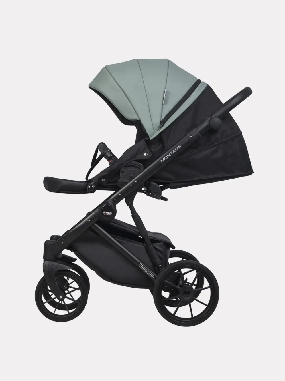 Коляска 2 в 1 Riko Basic Montana Ecco цвет 30 Green-Grey (зеленый-серый)
