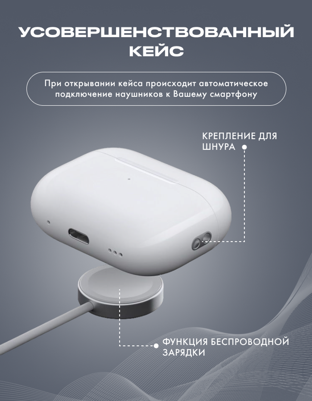 Беспроводные наушники A Pods Pro 2 PREMIUM Bluetooth c шумоподавлением для iPhone и Android
