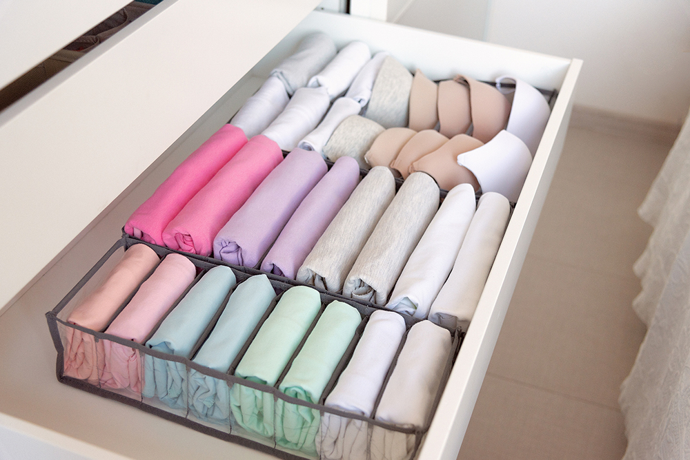 Органайзер прозрачный 40х25х10 см, 8 ячеек, Серый