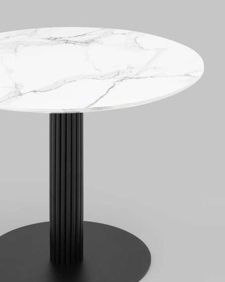 Стол Stem Ø90 см, мрамор