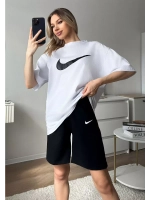 Костюм шорты с футболкой оверсайз