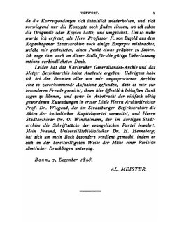 Der Strassburger Kapitelstreit 1583-1592. Ein Beitrag Zur Geschichte Der Gegenreformation | A. Meister