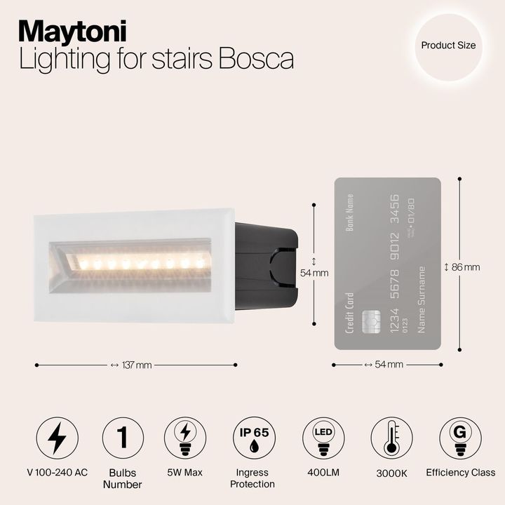Подсветка для лестниц Maytoni Bosca O045SL-L5W3K