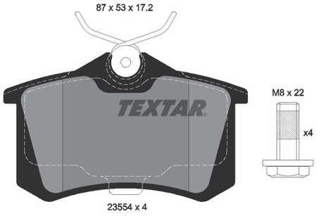 TEXTAR - 2355402-TET - Brake Pad Set, disc brake