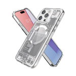 Пластиковый чехол MagSafe Spigen Ultra Hybrid Zero One (Mag Fit) для iPhone 15 Pro Max Тонкий гибридный поликарбонатный чехол с повышенным уровнем защиты при падении