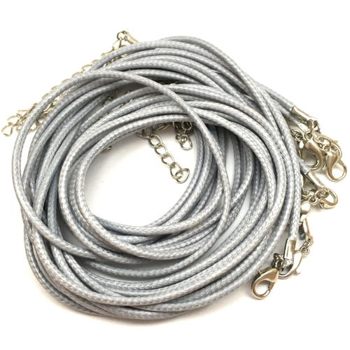 Шнурок-основа серая для кулона 40 см