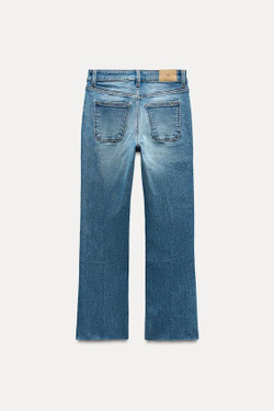 ZARA ДЖИНСЫ С ВЫСОКОЙ ПОСАДКОЙ Z1975 MINI FLARE, ВЫЦВЕТШИЙ СИНИЙ