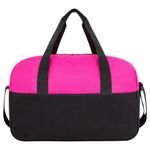 Сумка спортивная HEIKKI BASE (ХЕЙКИ), карман на молнии, черная/фуксия, 30x44x17 см, 272621