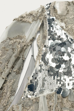 ZARA X MARISA BERENSON ПЛАТЬЕ-ТУНИКА, СЕРЕБРИСТЫЙ