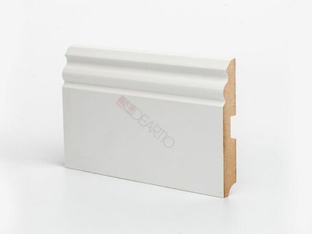 Плинтус напольный белый U105 - 120 мм широкий МДФ Deartio