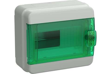 Корпус пластиковый КМПн-8 IP65 зеленая прозрачная дверь TEKFOR IEK