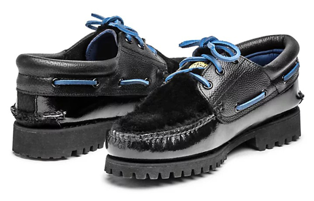Timberland Casual Leather Shoes Men"s Low top Black Blue