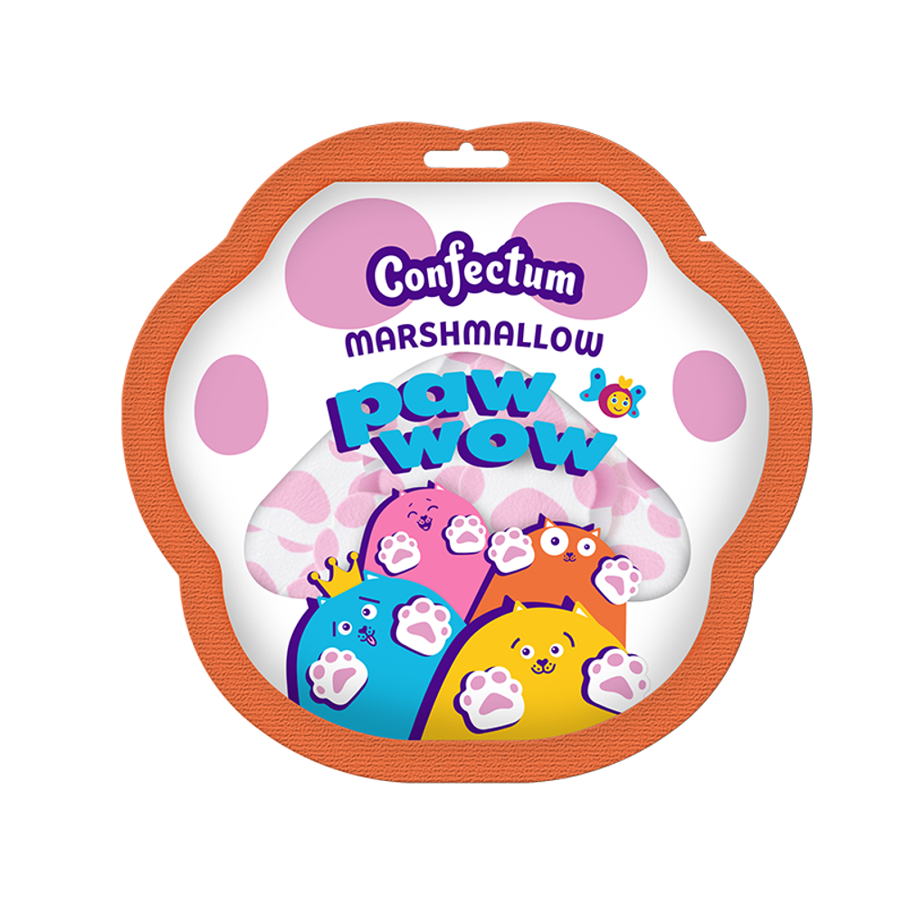 Маршмеллоу «Confectum Paw Wow» в форме со вкусом малины, 70 гр х 20 шт