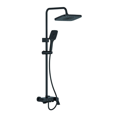 душевая система LEDEME со смесителем и тропическим душем, черная L2425B