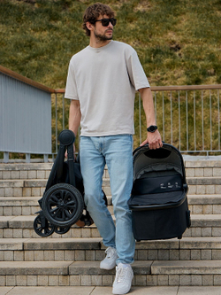 Детская коляска Happy Baby Mommer Pro 2 в 1 Dark grey