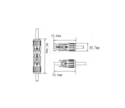 Коннектор для солнечной панели MC4 2 комплекта
