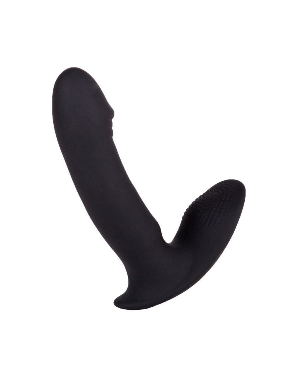 Чёрный массажёр простаты с вибрацией (Цвет: черный)