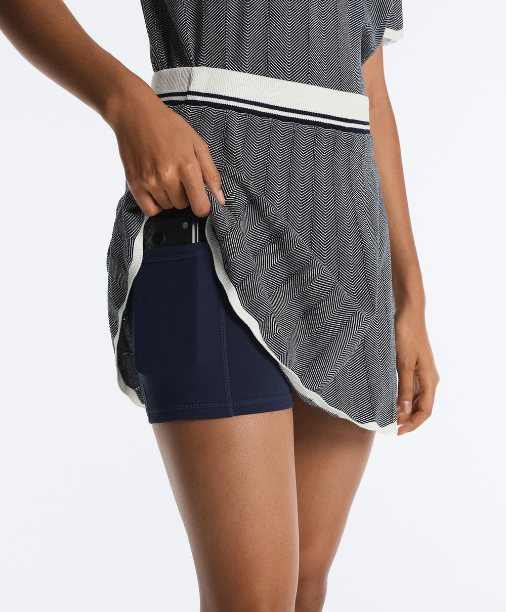 Oysho Трикотажная юбка в складку и елочку, темно-синий