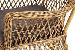 "Эспрессо-80 L" обеденная группа плетеная, цвет соломенный