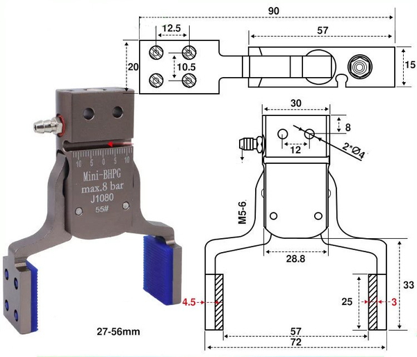 Mini-bhpg-55 # [clamping range 27-55mm]