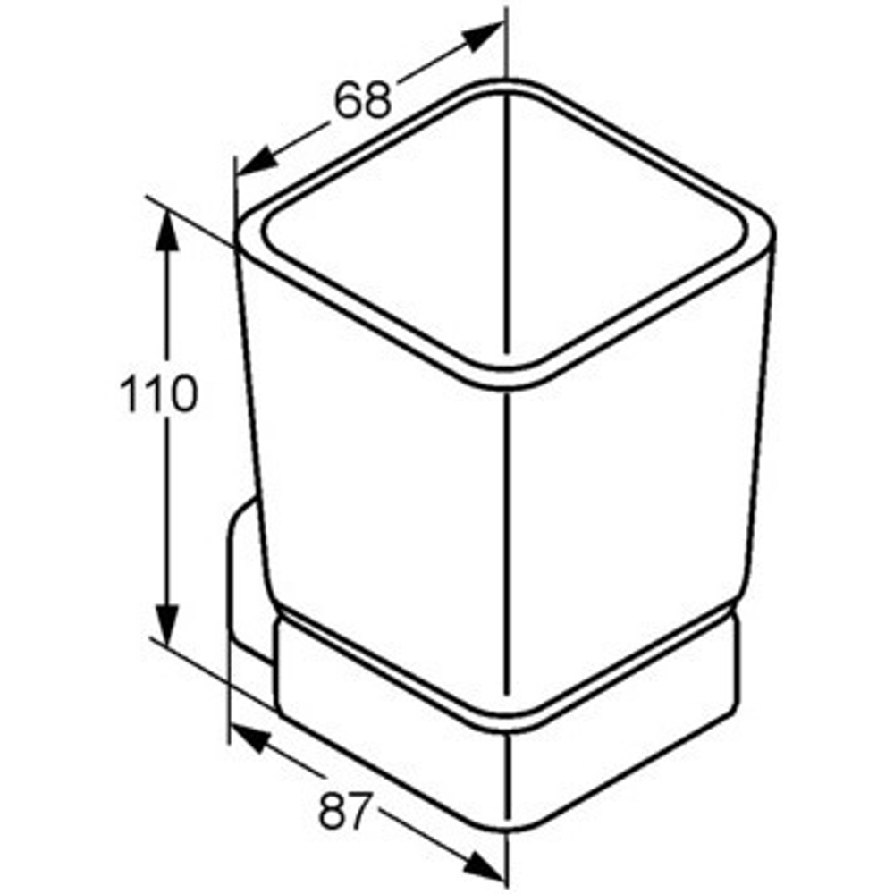 Стакан подвесной  Kludi E2 с держателем (4997505)