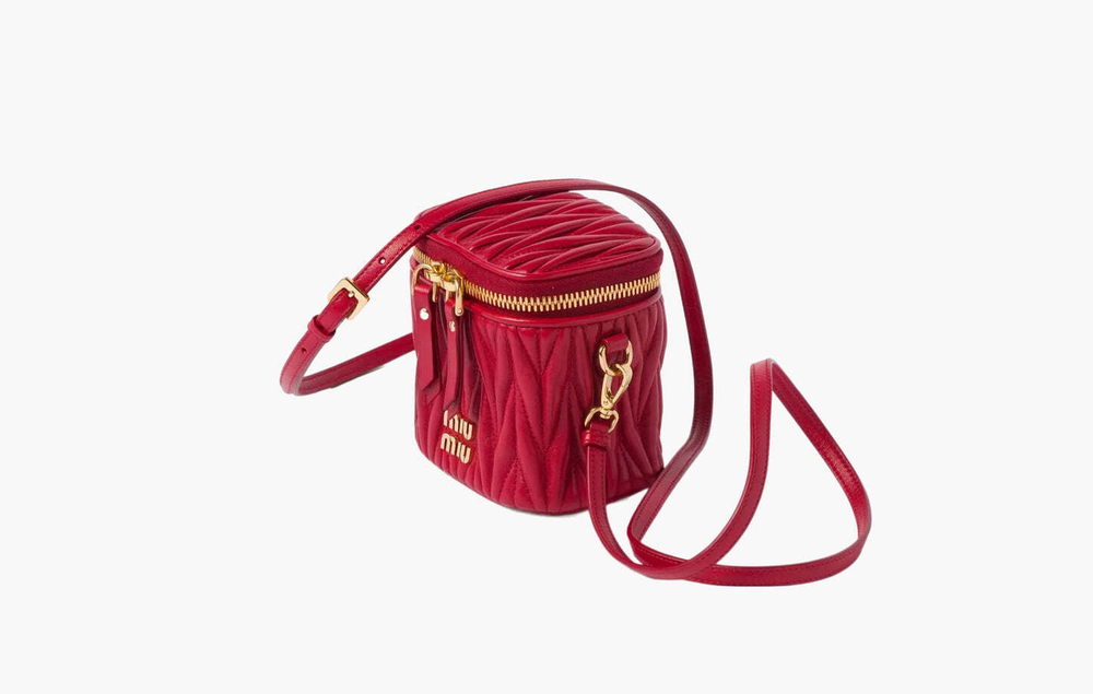 Сумка Miu Miu Matelassé Nappa Leather Micro Bag "Red"