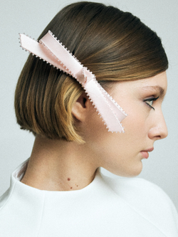 Бант "Стрекоза" розовый с декором