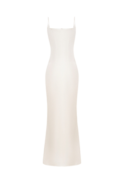 Платье макси из атласа