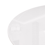 Стол стеклянный Woodville Rock white, black, ножки черные