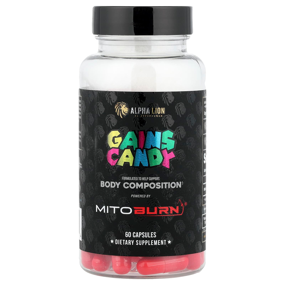 ALPHA LION, Gains Candy, MitoBurn®, 60 капсул