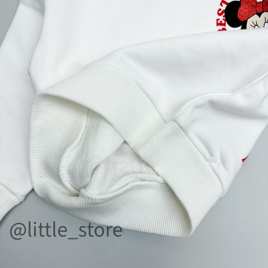 Комплект из футера "Minnie mouse" белый/бежевый