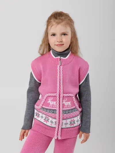 Жилетка вязаная на молнии