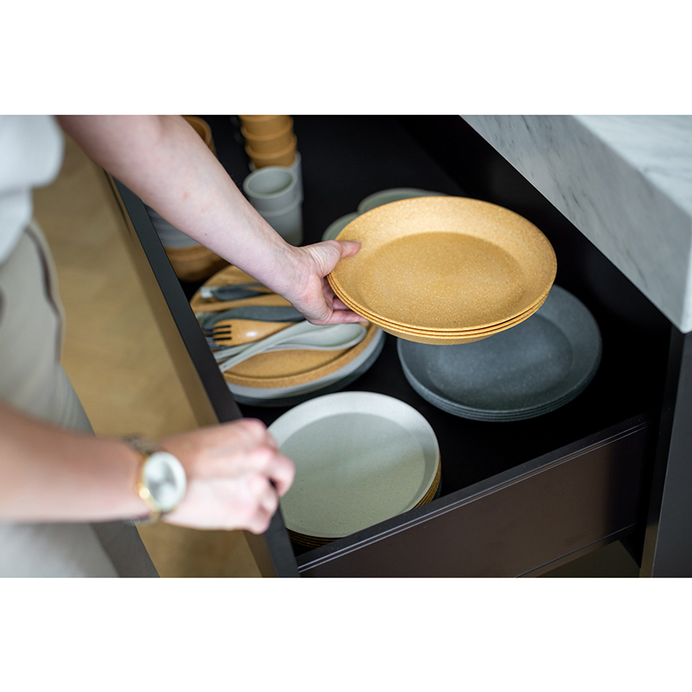 Набор тарелок connect, organic, D24 см, 4 шт, песочный