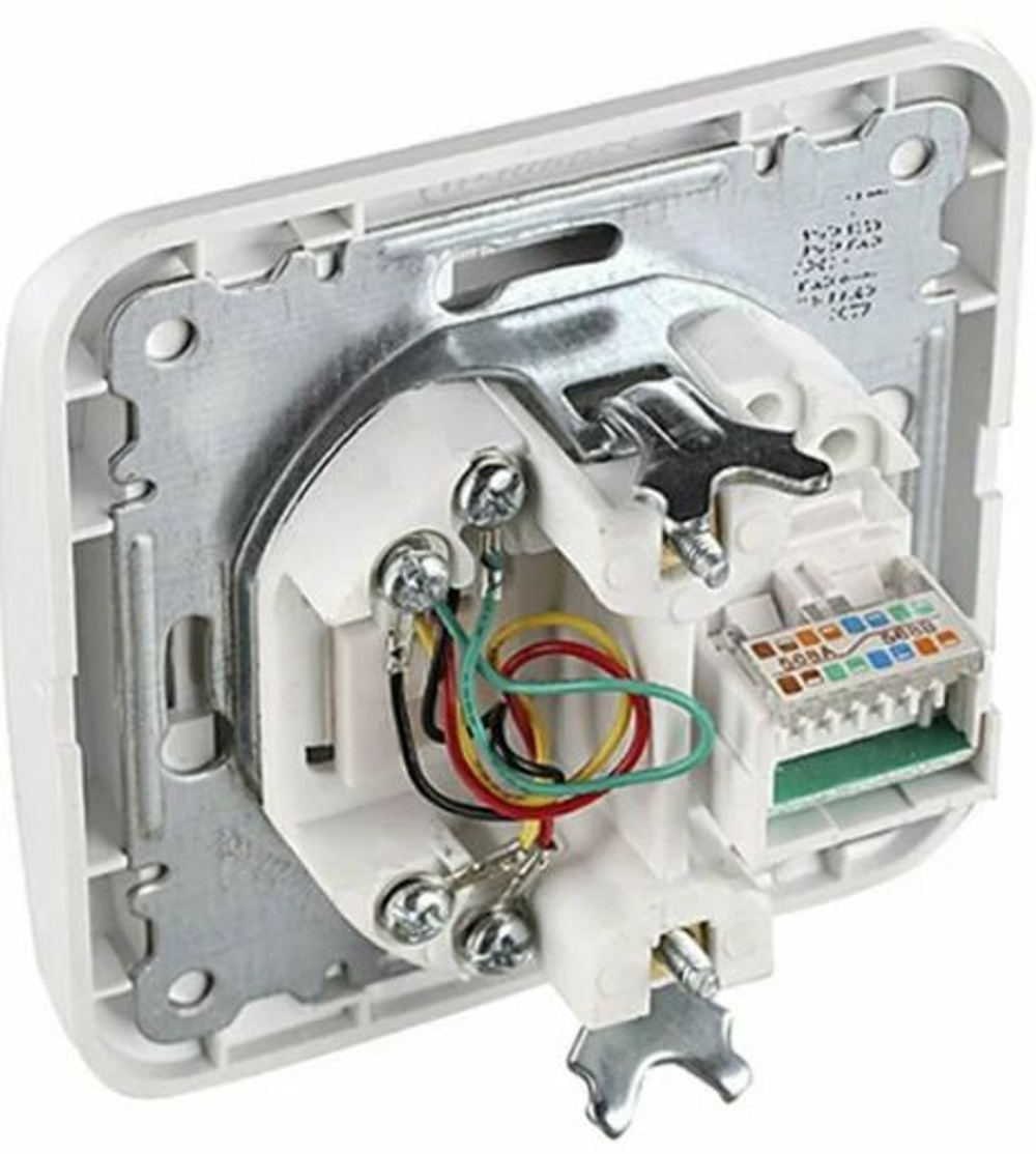 Розетка телефон RJ-11 Makel Mimoza белая 12014