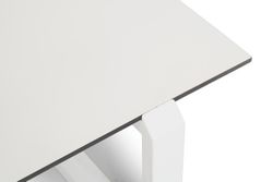 "Варадеро" журнальный стол из HPL 110х60 H43, каркас алюминий белый муар, цвет столешницы "молочный"