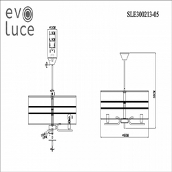 Люстра на штанге EVOLUCE SLE300213-05