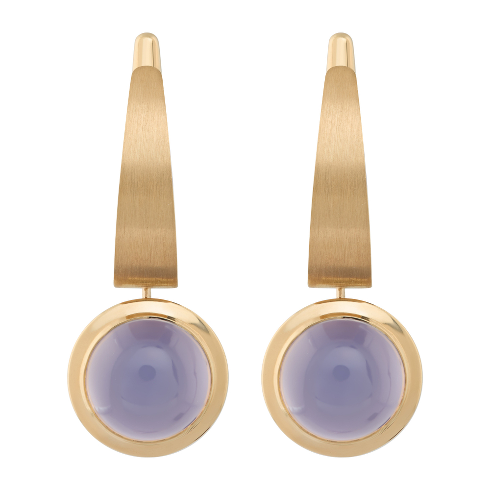 Серьги c Халцедоном, Эмаль, E0178-20/6