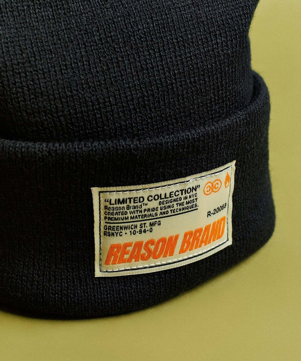 Шапка REASON Jonah Ribbed Knit Basic With Label