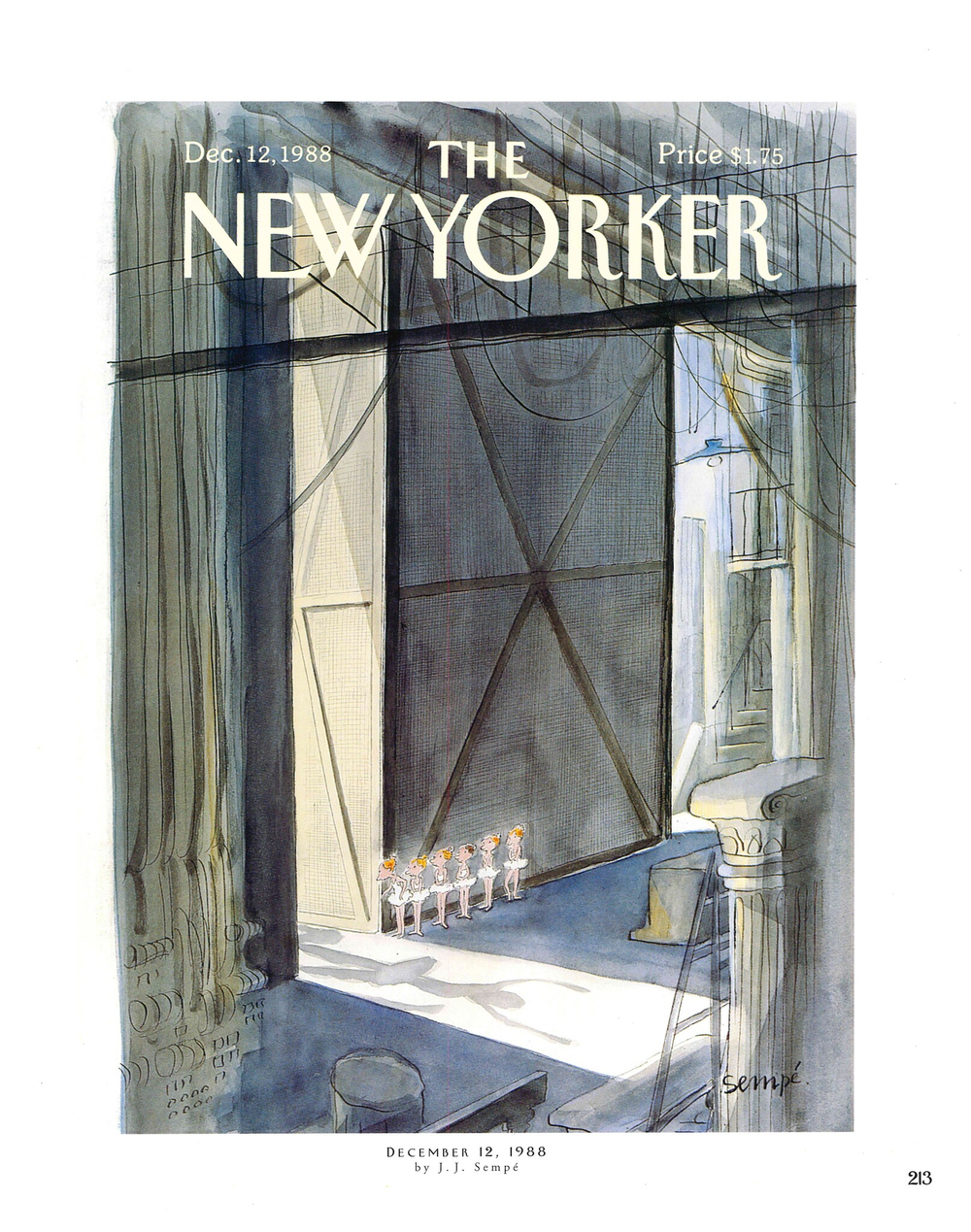 Постер журнала The New Yorker 12-12-1988, двусторонний