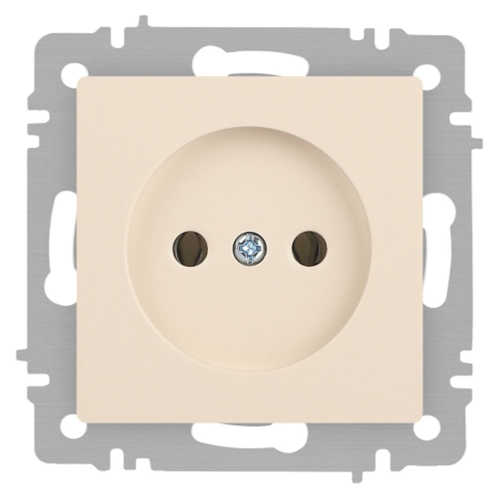 Розетка Intro Accent 6-201-02 2P 16А-250В IP20 СУ AL/CU слоновая кость | Intro