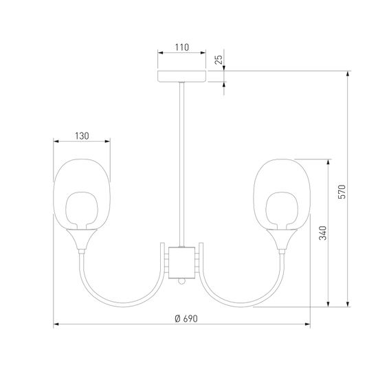70217/6 / подвесной светильник / латунь Smart