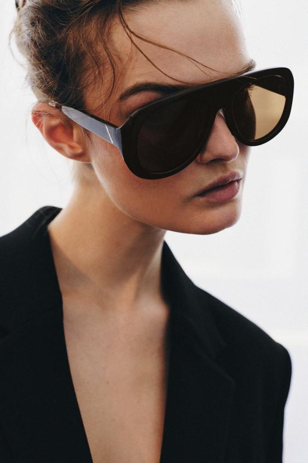 ZARA СОЛНЦЕЗАЩИТНЫЕ ОЧКИ-МАСКА, КОРИЧНЕВЫЙ