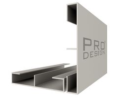 Вставка в плинтус Pro Design 1965 анодированный, 2700x12x80 мм